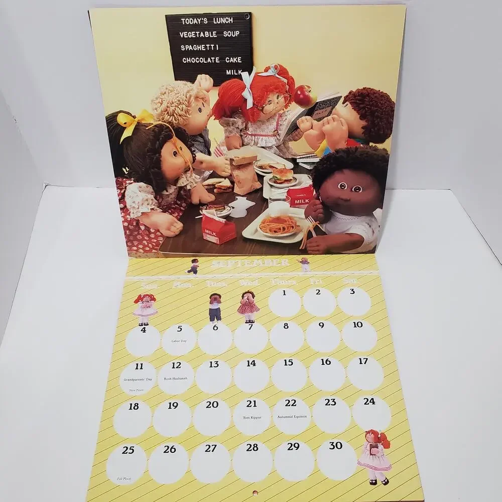 Vtg 1988 Cabbage patch Kids Wall Calendar UNUSED New Old Stock